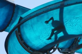 Child in the weterslide